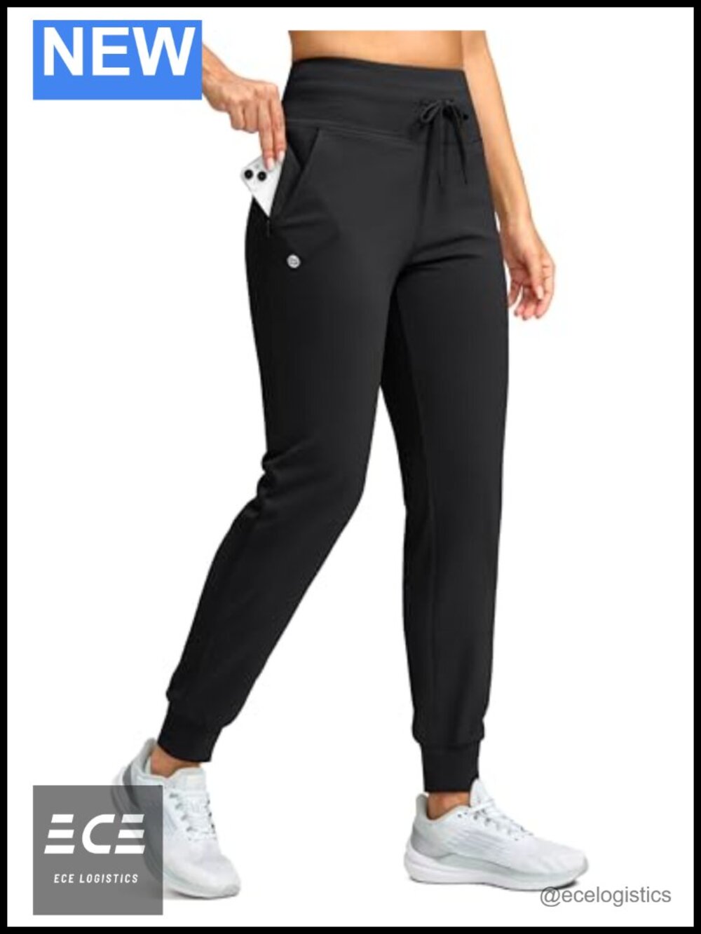 Fleece Lined Thermal Joggers Water Resistant High Waist Tummy Control Winter
